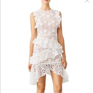 Alexis Arleigh Sleeveless Floral Lace Tiered Ruffle Dress
